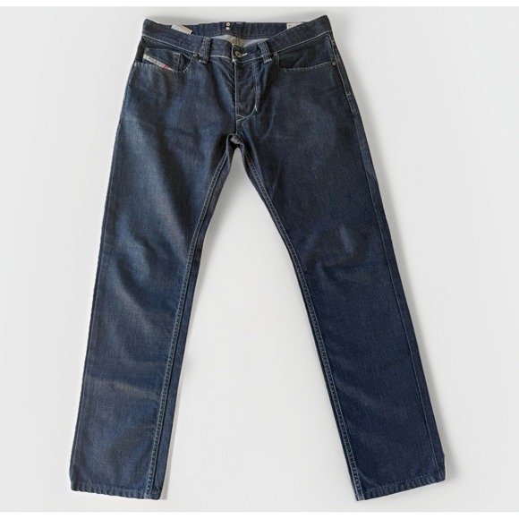 Diesel Mens Jeans 32x32 Blue Larkee 0088Z Regular Straight Button Indigo $195 - Picture 1 of 16